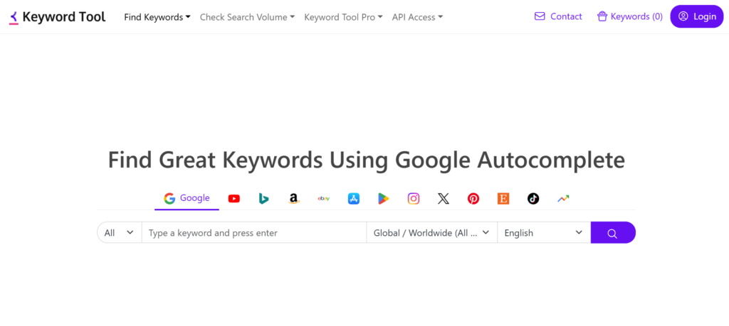  Keyword Tool