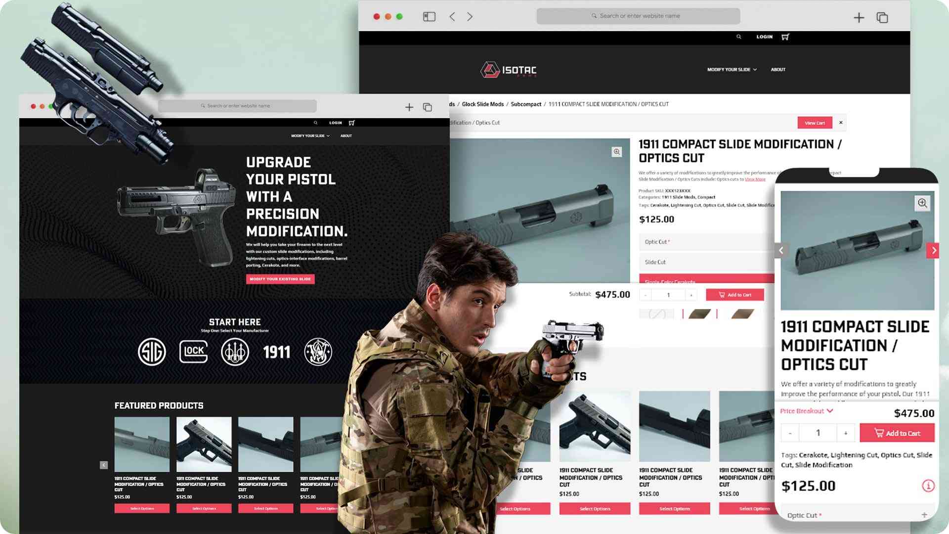 Ecommerce Website and UI-UX Enhancements for Firearms Retailer