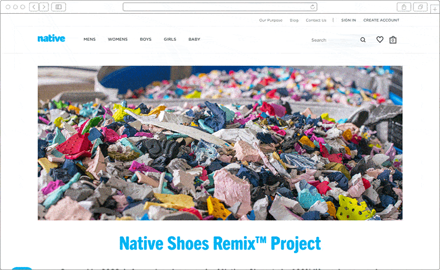 native shoes website