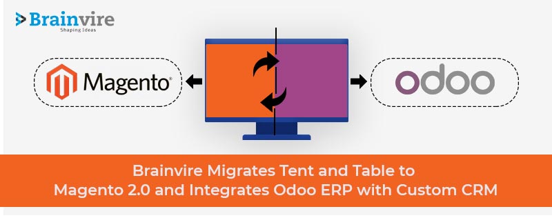 Brainvire Migrates Tent and Table to Mangento 2.0 and Integrates Odoo ERP with Custom CRM