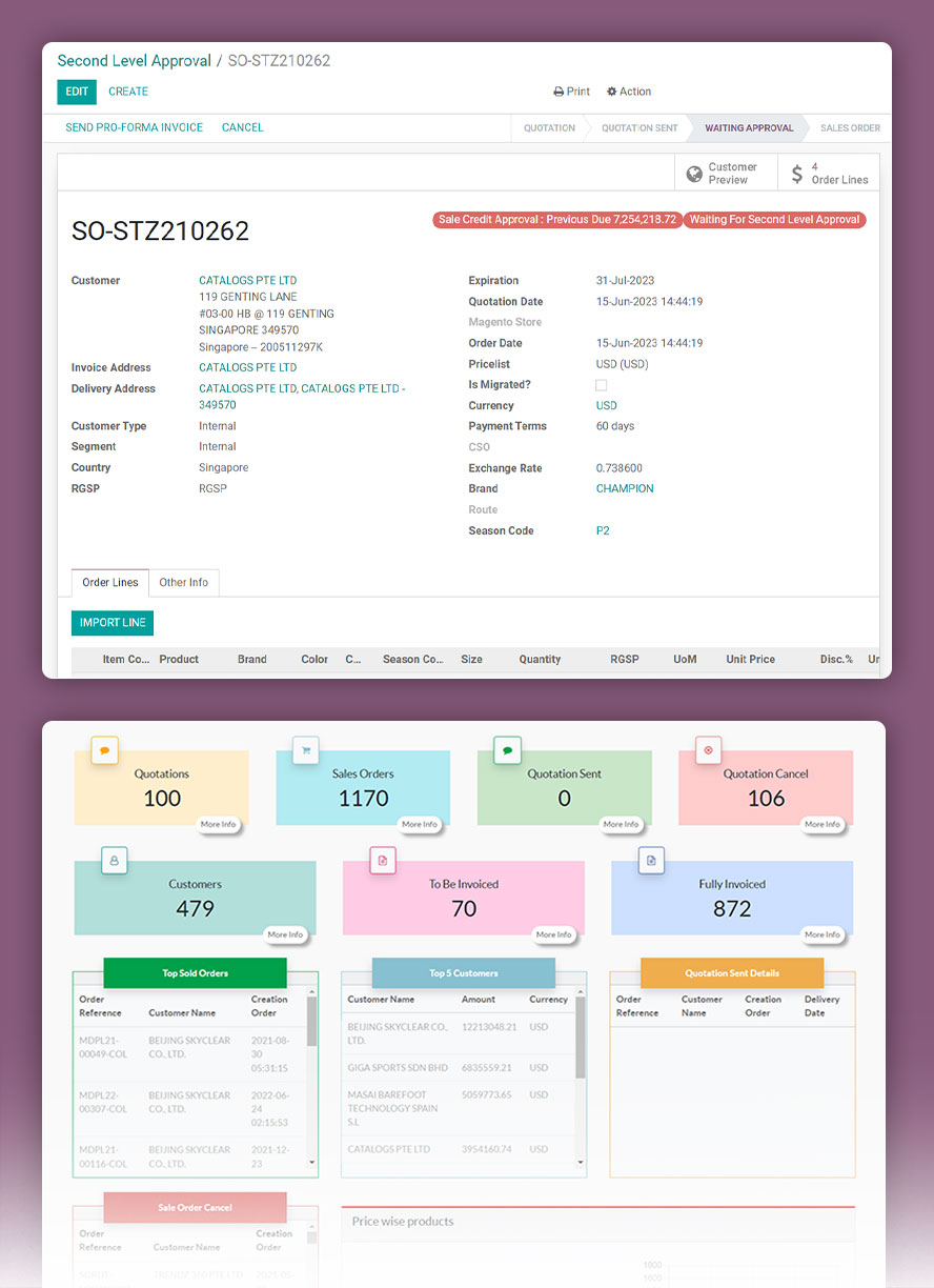 enhanced uiux experience for odoo integration