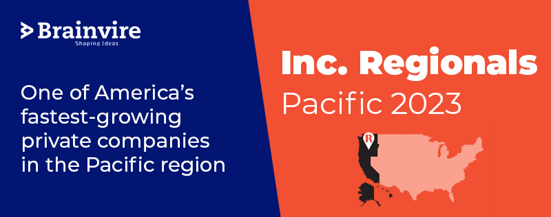 Brainvire Ranks Amongst America’s Fastest-Growing Private Companies in the Pacific Region in Inc. Regionals 2023 List