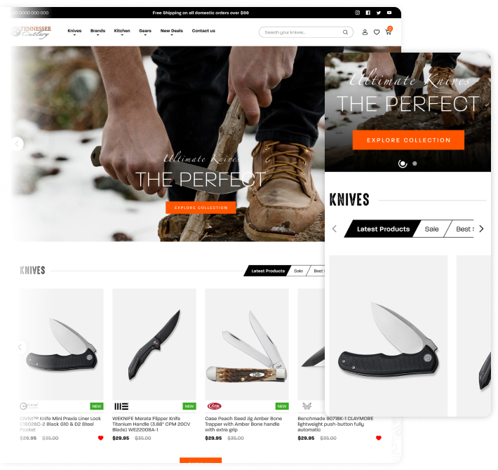 Elevated Brand Value with Digital Marketing Solutions for a Personalized Knife Products Online Store