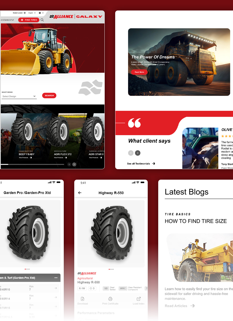 enhanced ui/ux experience for tire-manufacturer