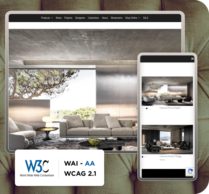 website interface enhancement for high-end furniture