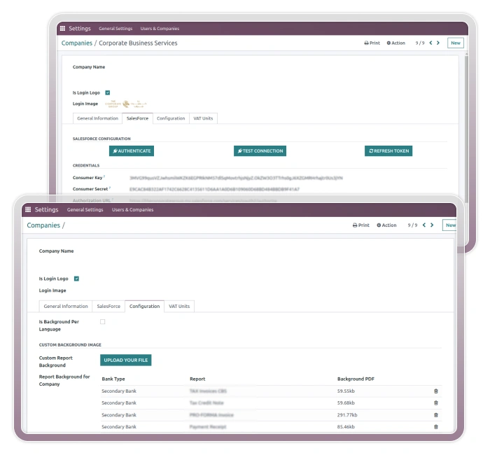 Tailored Financial Processes and Automated Reconciliation with Salesforce Integration